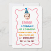 Gepersonaliseerd verjaardagsgezicht Kinder, Baby 1 Kaart (Voorkant)