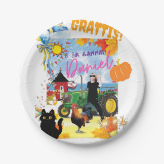 gepersonaliseerd verjaardagsontwerp papieren bordje