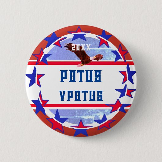 Gepersonaliseerd - Verkiezing Potus - Vice Potus Ronde Button 5,7 Cm (Voorkant)