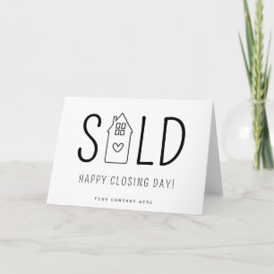 Gepersonaliseerd verkocht Happy Closing Day Real E Kaart