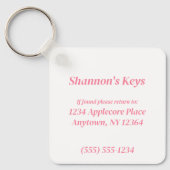 Gepersonaliseerd Verlies nooit Uw Sleutelinformati Sleutelhanger (Voorkant)