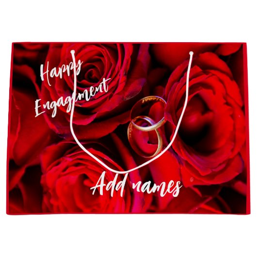 Gepersonaliseerd Verloving Gift Bag Groot Cadeauzakje (Voorkant)