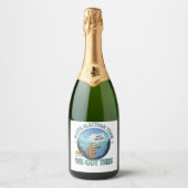 Gepersonaliseerd Verloving Gift * Weddenschap Gift Sparkling Wijnetiket (Voorkant)