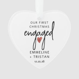 Gepersonaliseerd Verloving Kerst Acryl Ornament