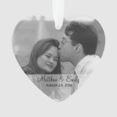 Gepersonaliseerd Verloving- of bruiloft-fotoversie Ornament (voorkant)