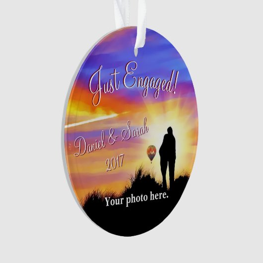 Gepersonaliseerd Verloving Ornament (voorkant)