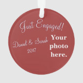 Gepersonaliseerd Verloving Ornament (achterkant)