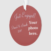 Gepersonaliseerd Verloving Ornament (voorkant)