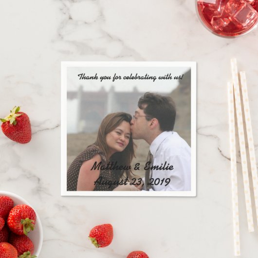 Gepersonaliseerd Verloving / Trouwfoto servetten (Insitu)