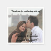 Gepersonaliseerd Verloving / Trouwfoto servetten (Voorkant)