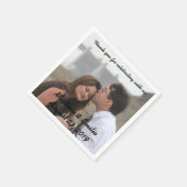 Gepersonaliseerd Verloving / Trouwfoto servetten (Hoek)