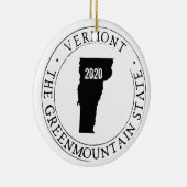 Gepersonaliseerd Vermont-Ornament Keramisch Ornament (Rechts)