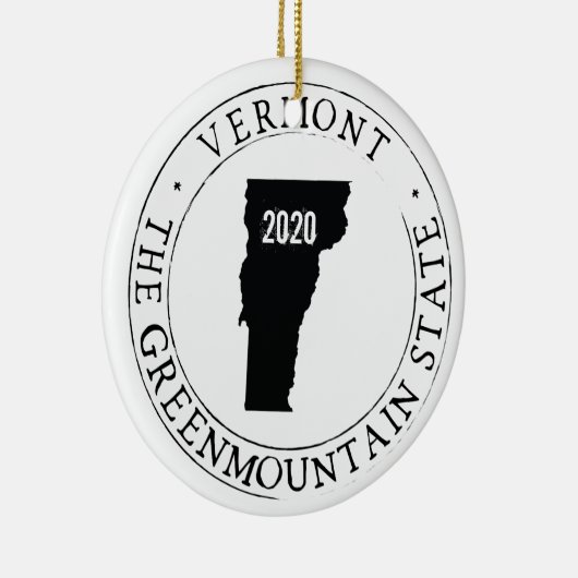 Gepersonaliseerd Vermont-Ornament Keramisch Ornament (Rechts)