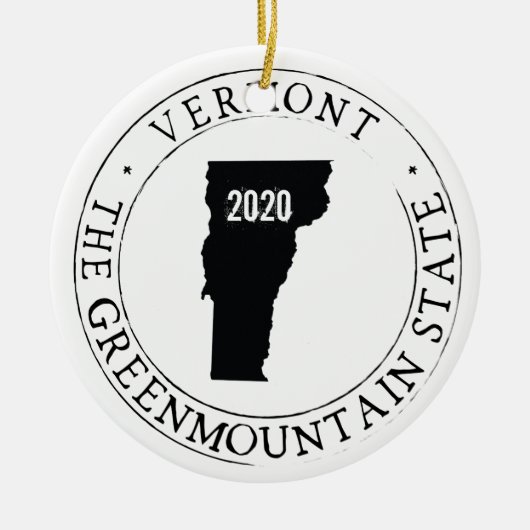 Gepersonaliseerd Vermont-Ornament Keramisch Ornament (Voorkant)