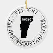 Gepersonaliseerd Vermont-Ornament Keramisch Ornament (Achterkant)