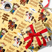 Gepersonaliseerd verpakkingspapier voor londe Cowg Cadeaupapier