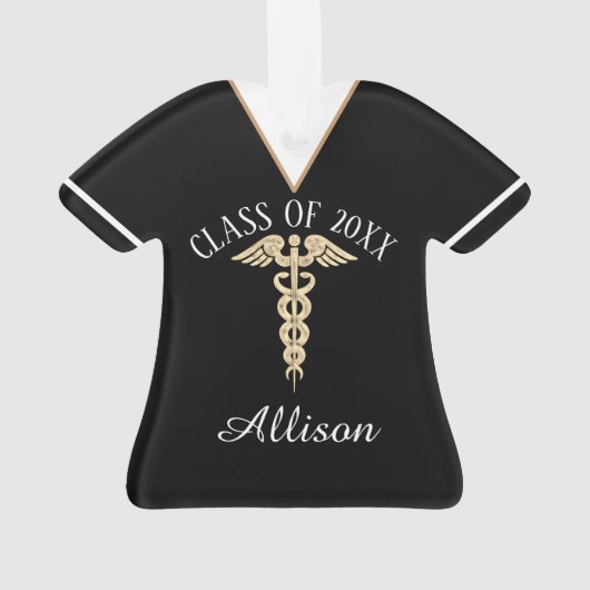 Gepersonaliseerd Verpleegbaar Afstuderen Uniform S Ornament (achterkant)