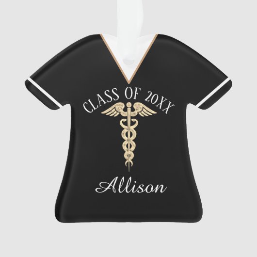 Gepersonaliseerd Verpleegbaar Afstuderen Uniform S Ornament (voorkant)