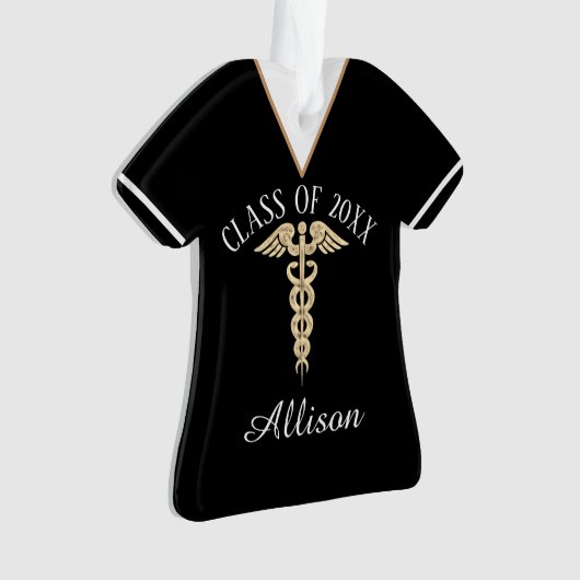 Gepersonaliseerd Verpleegbaar Afstuderen Uniform S Ornament (voorkant)