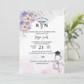 Gepersonaliseerd verpleegkundig Afstuderen Paars F Kaart (Staand voorkant)