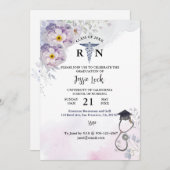 Gepersonaliseerd verpleegkundig Afstuderen Paars F Kaart (Voorkant / Achterkant)