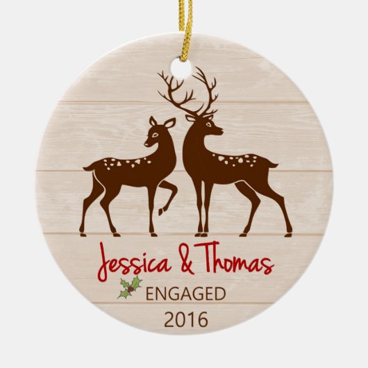 Gepersonaliseerd versierd keramisch ornament (Voorkant)