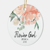 Gepersonaliseerd versieringsmiddel voor bloemmeisj keramisch ornament (Links)