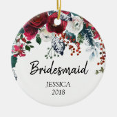 Gepersonaliseerd versieringsmiddel voor bruidsmeis keramisch ornament (Voorkant)