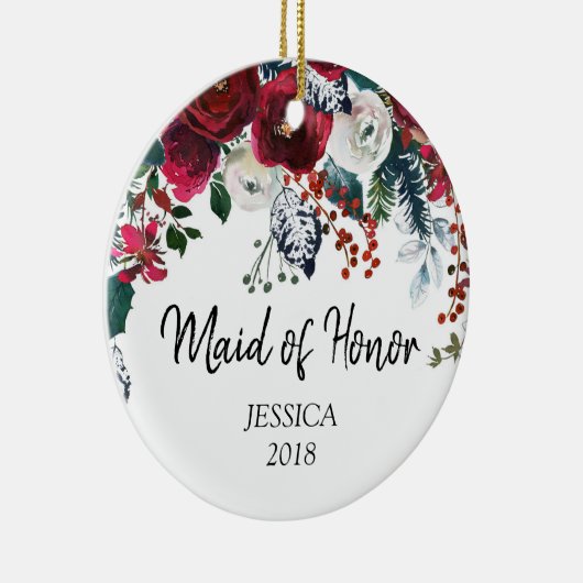 Gepersonaliseerd versieringsmiddel voor dienstmeis keramisch ornament (Rechts)