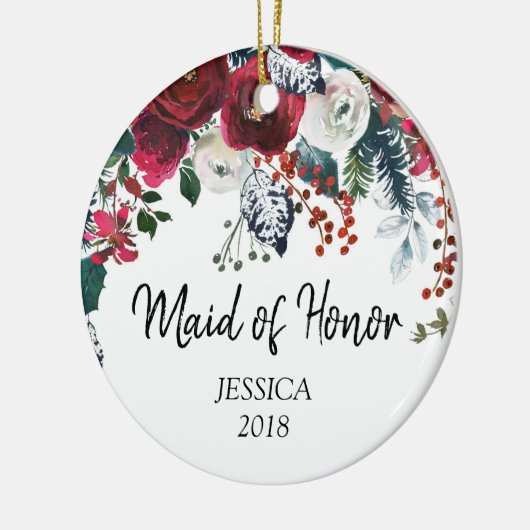 Gepersonaliseerd versieringsmiddel voor dienstmeis keramisch ornament (Links)