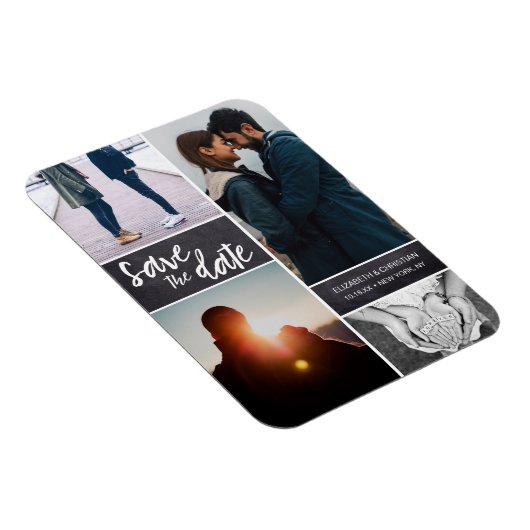 Gepersonaliseerd, verticaal script Sla de datumfot Magneet (Rechterzijde)