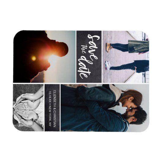 Gepersonaliseerd, verticaal script Sla de datumfot Magneet (Horizontaal)