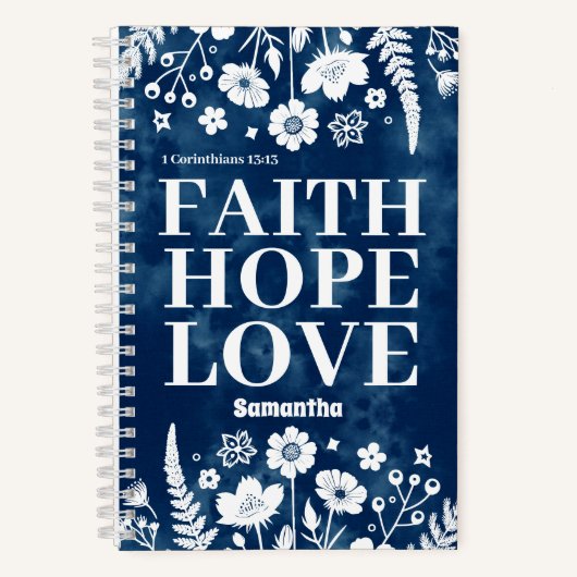Gepersonaliseerd vertrouwen, hoop, liefde Christel Notitieboek (Voorkant)