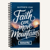 Gepersonaliseerd vertrouwen kan Christelijk dagboe Notitieboek (Voorkant)