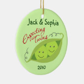 Gepersonaliseerd Verwachte twins-versiering Keramisch Ornament (Rechts)