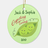 Gepersonaliseerd Verwachte twins-versiering Keramisch Ornament (Links)