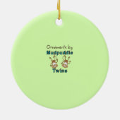 Gepersonaliseerd Verwachte twins-versiering Keramisch Ornament (Achterkant)