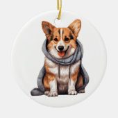Gepersonaliseerd vest Welsh Corgi Dog Keramisch Ornament (Voorkant)