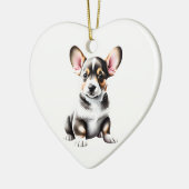 Gepersonaliseerd vest Welsh Corgi Puppy Keramisch Ornament (Links)