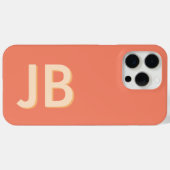 Gepersonaliseerd Vet Initiaal Monogram Case-Mate iPhone Case (Achterkant (horizontaal))