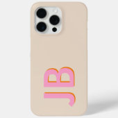 Gepersonaliseerd Vet Initiaal Monogram Case-Mate iPhone Case (Achterkant)