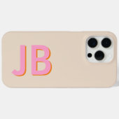 Gepersonaliseerd Vet Initiaal Monogram Case-Mate iPhone Case (Achterkant (horizontaal))
