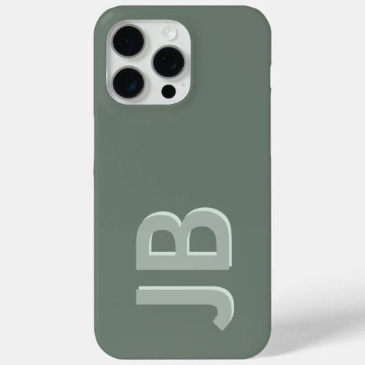 Gepersonaliseerd Vet Initiaal Monogram Case-Mate iPhone Case (Achterkant)