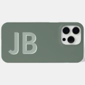 Gepersonaliseerd Vet Initiaal Monogram Case-Mate iPhone Case (Achterkant (horizontaal))