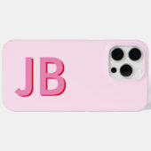 Gepersonaliseerd Vet Initiaal Monogram Case-Mate iPhone Case (Achterkant (horizontaal))
