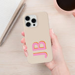 Gepersonaliseerd Vet Initiaal Monogram iPhone 15 Pro Max Hoesje<br><div class="desc">Gepersonaliseerde Vet Initiaal Monogram iPhone Case</div>