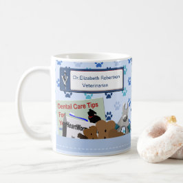 Gepersonaliseerd veterinair ontwerp in lichtblauw koffiemok