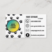 Gepersonaliseerd veterinair Visitekaartje (Achterkant)