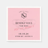 Gepersonaliseerd Veuve geïnspireerd Roos Servet (Voorkant)