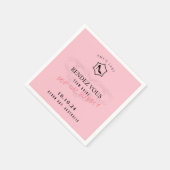 Gepersonaliseerd Veuve geïnspireerd Roos Servet (Hoek)